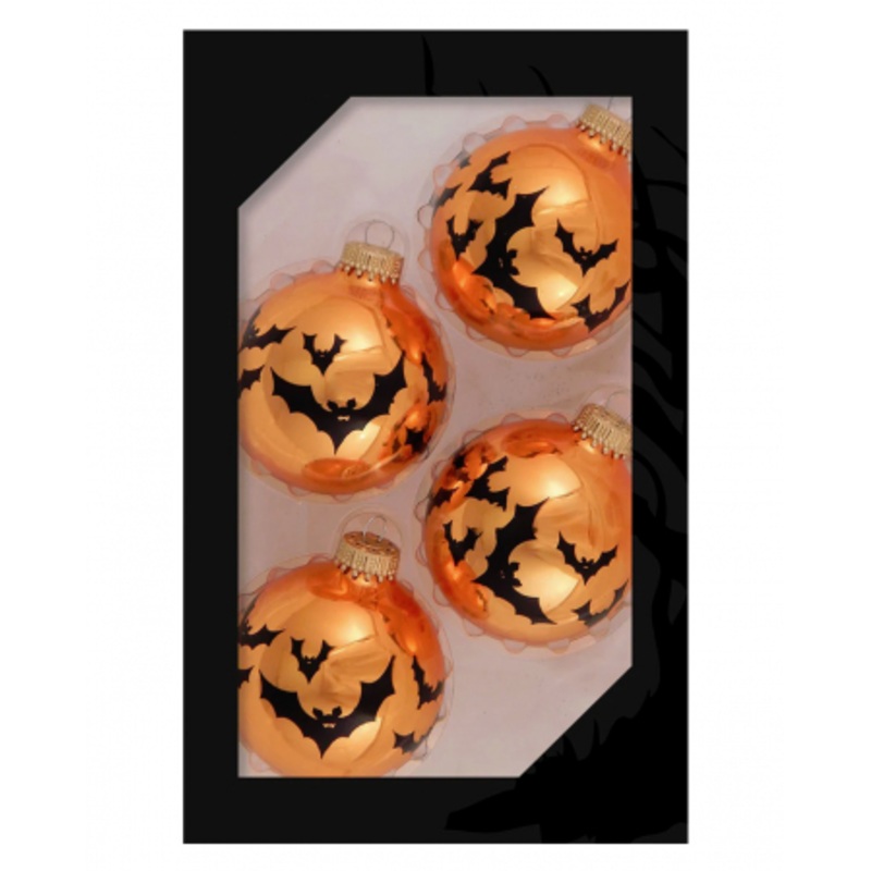 Bat Halloween Christmas Balls 6,5cm 4 Pieces
