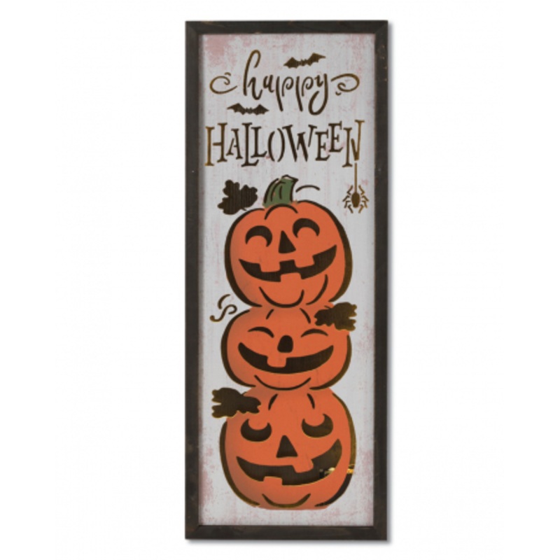 Bright Happy Halloween Wooden Sign 80cm