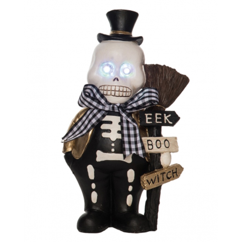 Fancy Halloween Skeleton With Glowing Eyes 25cm