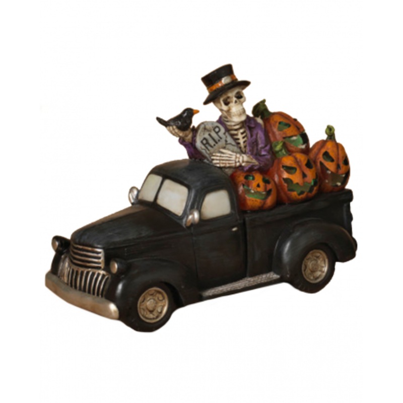 Glowing Halloween Pick Up With Skeleton 24cm