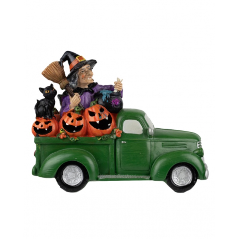 Glowing Halloween Pick Up With Witch 24cm