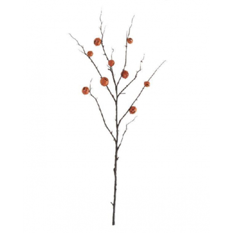 Gnarled Decorative Branch With Jack O'Lantern Bell 90cm