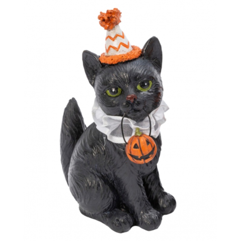 Halloween Clowns Cat With Pumpkin 15cm