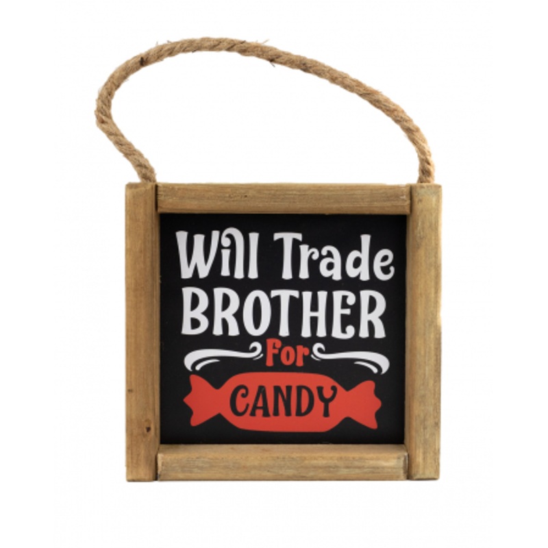 Halloween Mural "Will Trade Brother For Candy" 15cm