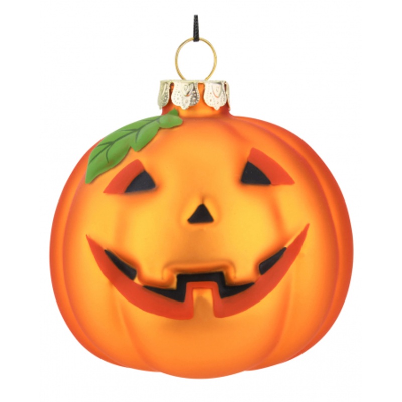 Halloween Pumpkin Glass Christmas Ball 7,6cm
