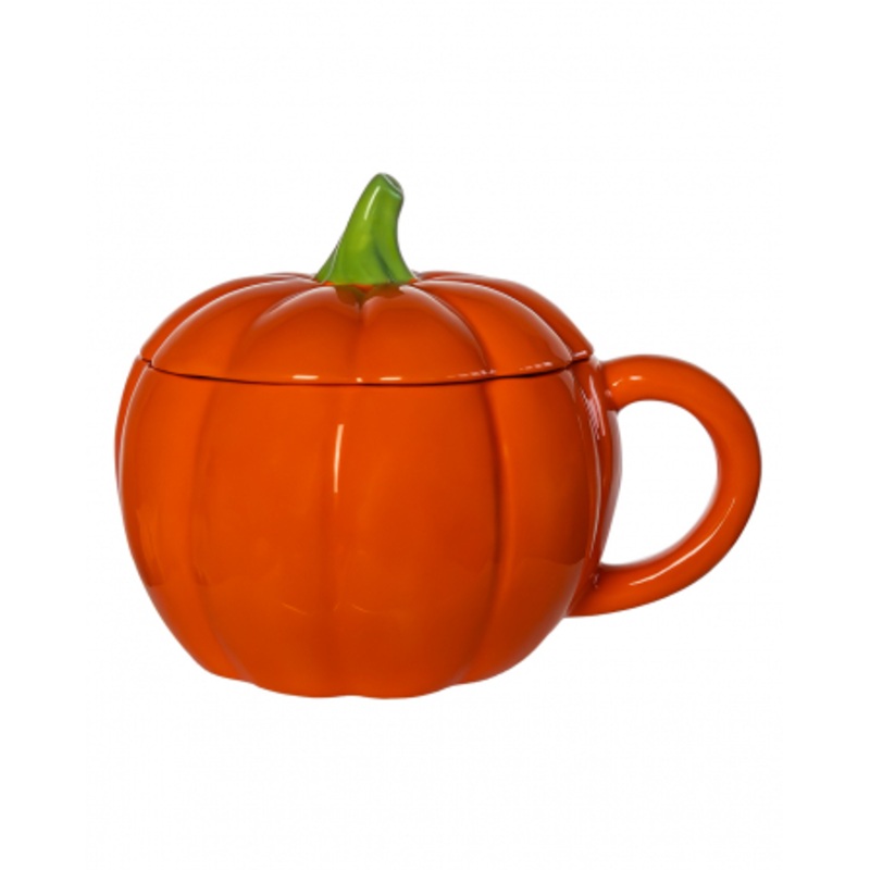 Halloween Pumpkin Mug With Lid 500ml