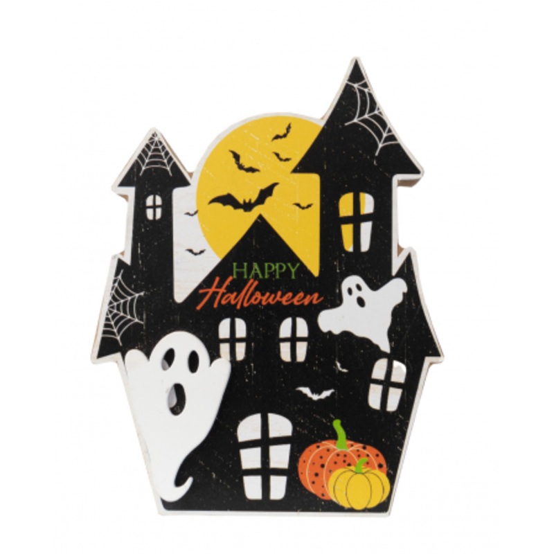 Happy Halloween Haunted House Stand 12cm