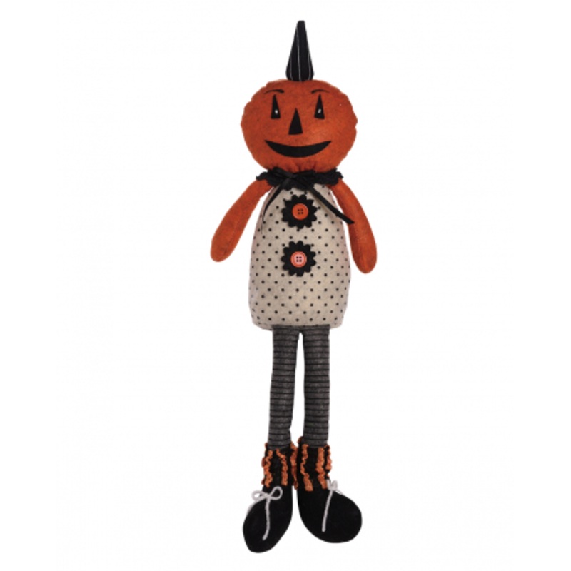 Johanna Parker Plush Edge Stool Pumpkin 55cm