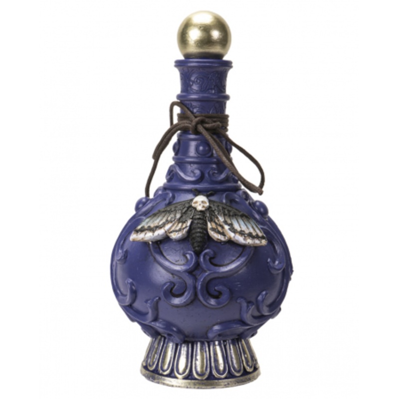 Poison Bottle With Skull Moth 23cm