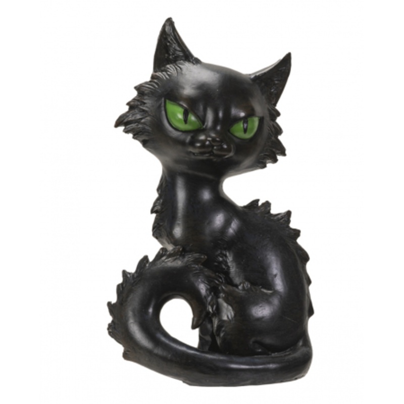 Rufus Witch Cat With Green Eyes 20cm