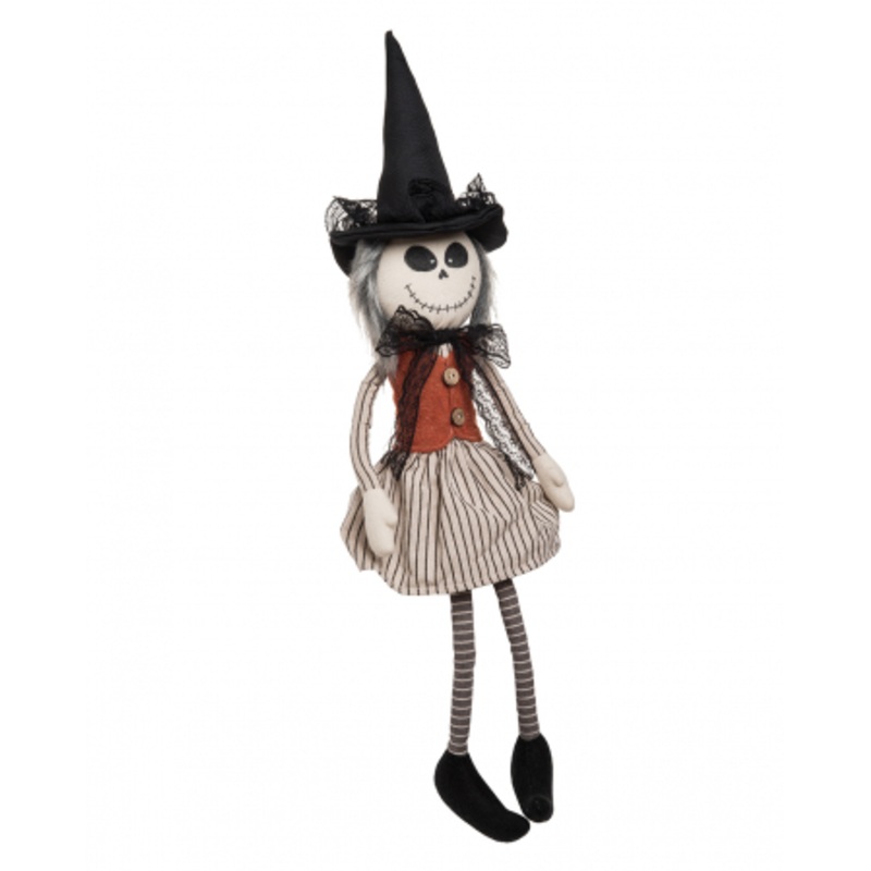 Skeleton Woman Plush Edge Stool 66cm
