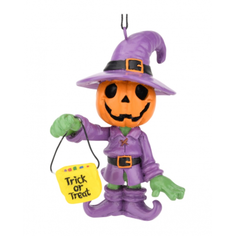 Trick Or Treat Pumpkin Man Christmas Ball 8.9cm