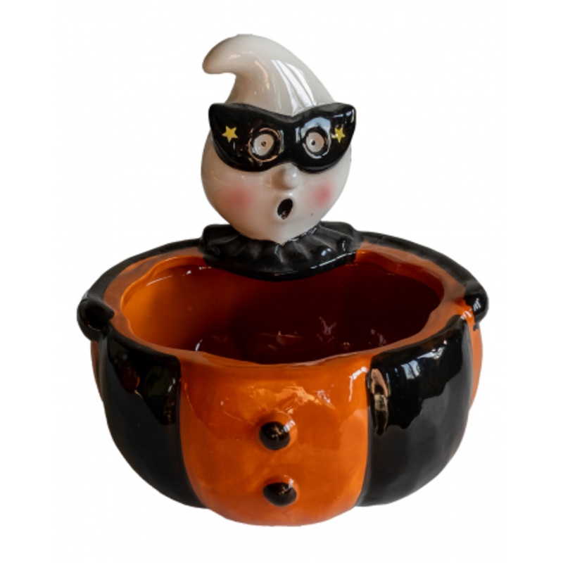Vintage Halloween Ghost Candy Bowl