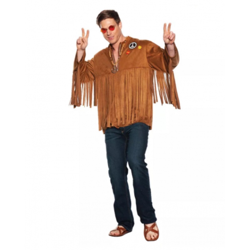 70s Hippie Fringed Shirt One Size