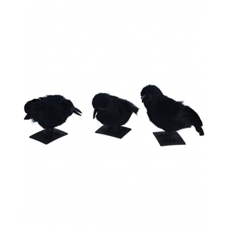 Black Deco Raven 33cm