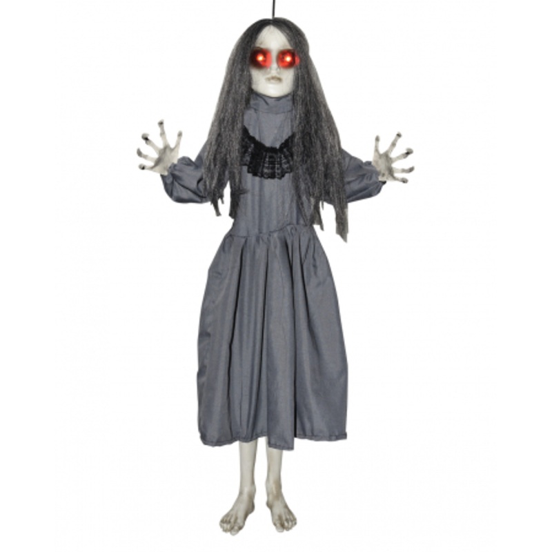 Black Gothic Doll With Glowing Eyes Hanging Figure 80cm