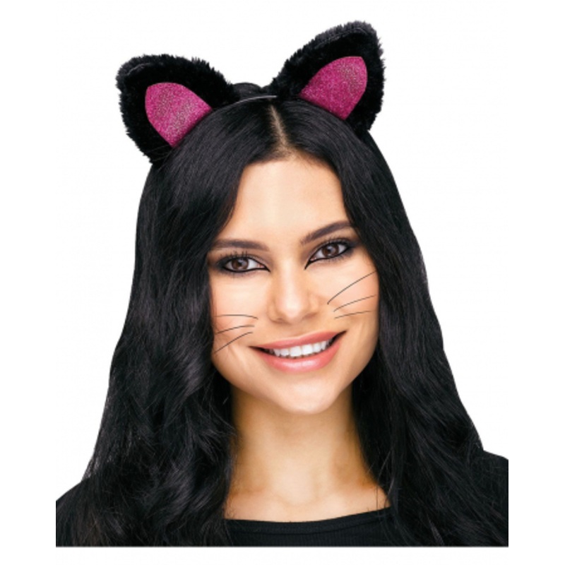 Cat Ears Hairband Black Pink