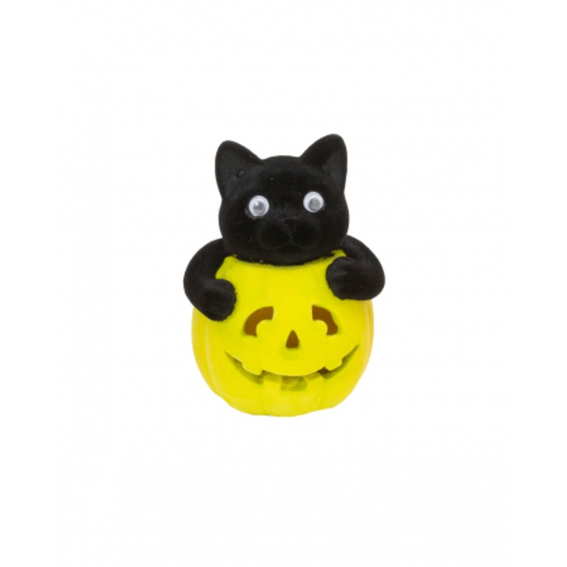 Cat In Halloween Pumpkin Green 11cm