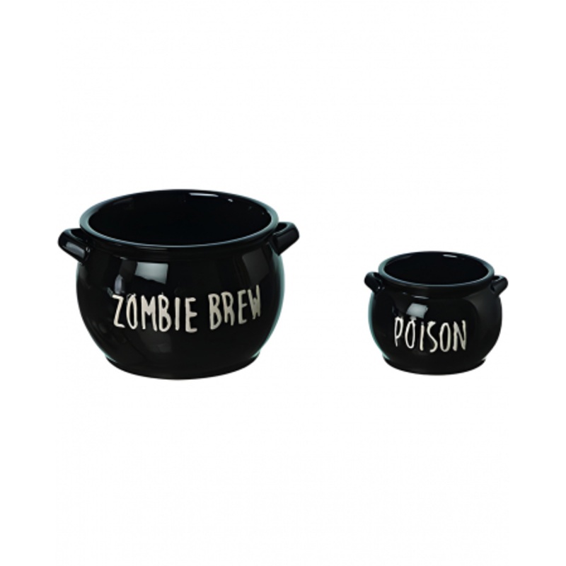 Cauldron Ceramic Dip Bowls Set Of 2