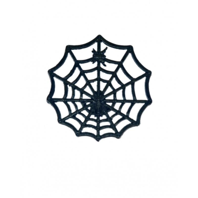 Cobweb Metal Coaster Black
