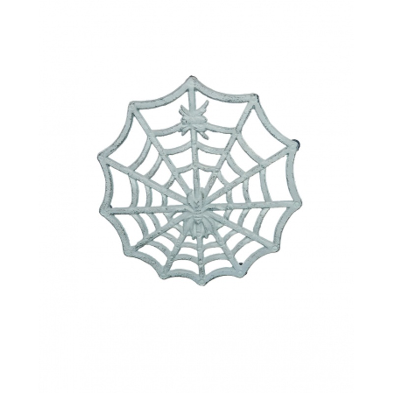 Cobweb Metal Coaster White
