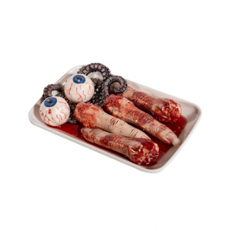 Dinner Plate With Bloody Frutti De Gore & Calamari 19cm