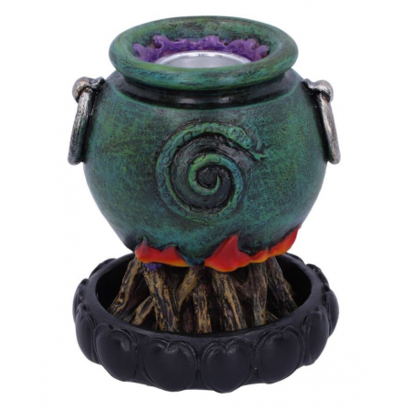 Emerald Witch Cauldron For Backflow Incense Cones 7.5cm