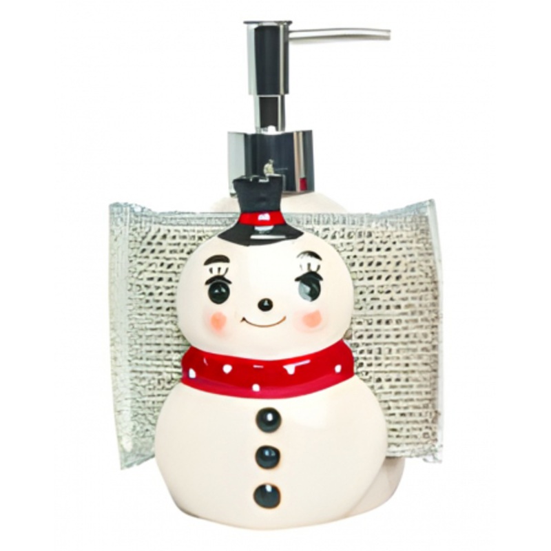 Johanna Parker Snowman Soap Dispenser & Sponge Holder