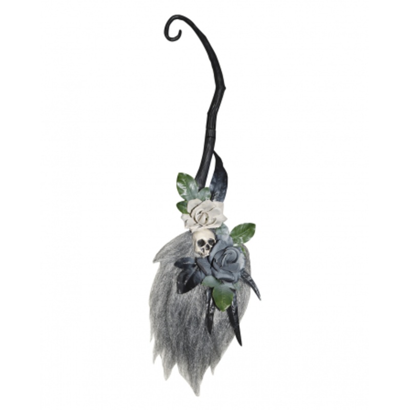 Ornate Witch Broom Hanging Decoration 90 cm