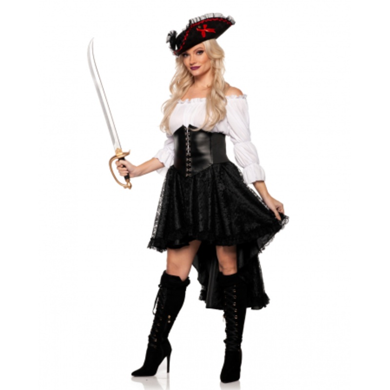 Pirate Costume With Underbust Corsage S