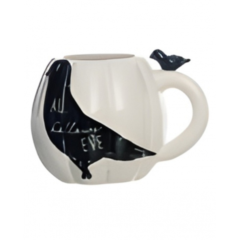 Pumpkin Cup With Black Crow