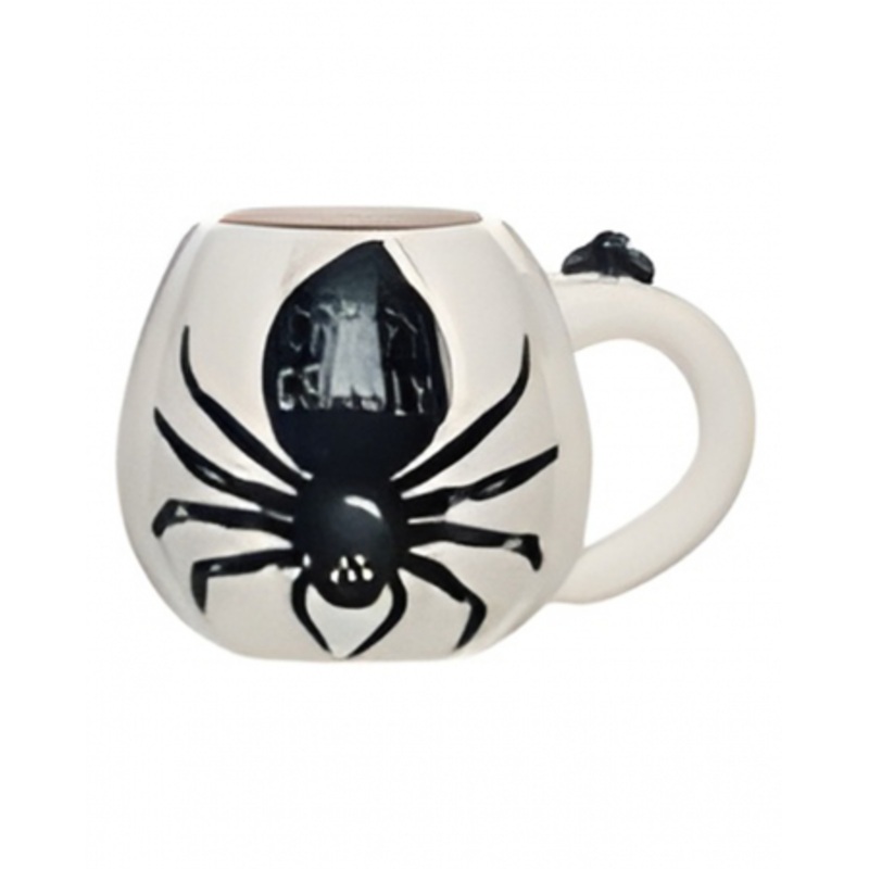 Pumpkin Cup With Black Spider