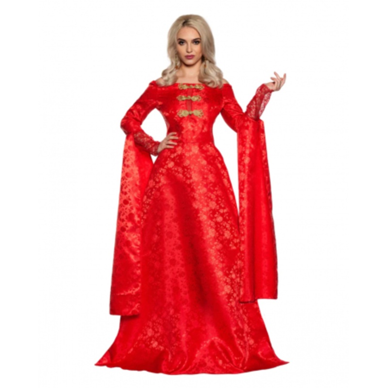 Renaissance Queen Ladies Costume Red S