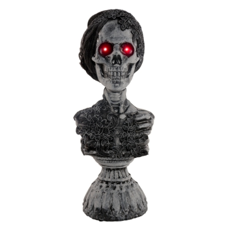 Spooky Ghost Bust "Lady Gruesome" With Sound & Light 38cm