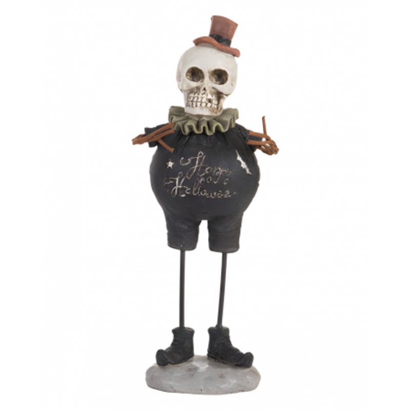 Vintage Happy Halloween Skeleton Figure 21cm