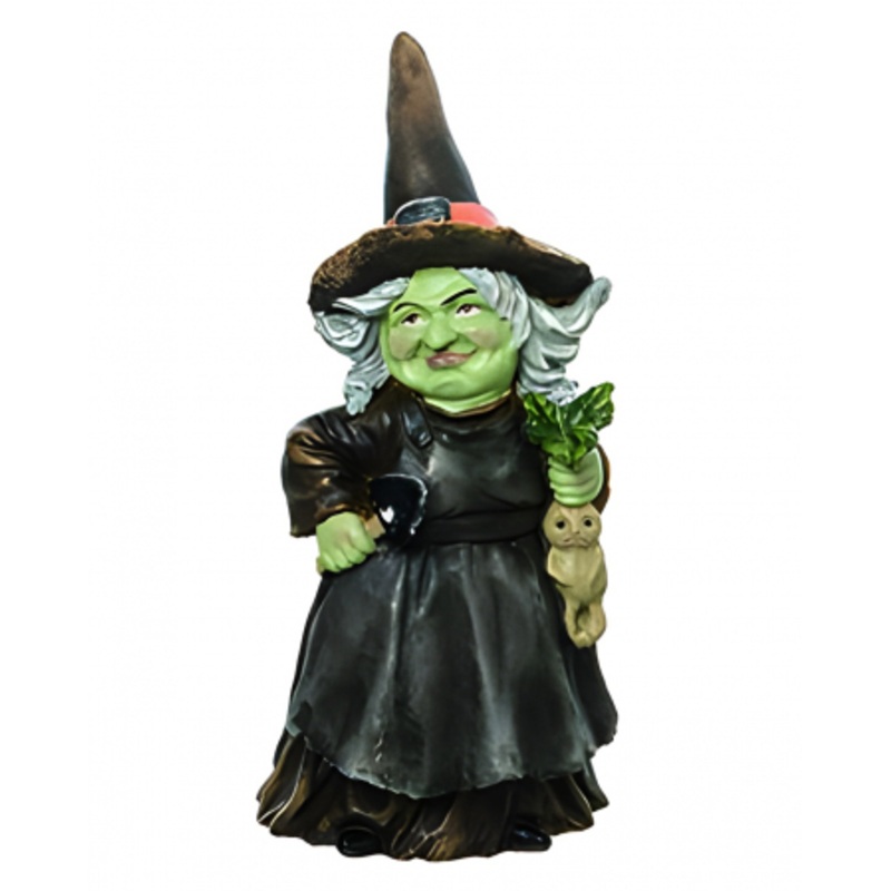 Witch With Small Mandrake Decorative Figure 19cm
