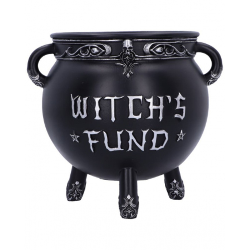 Witches Cauldron Money Box "Witches Fund" 16.5cm