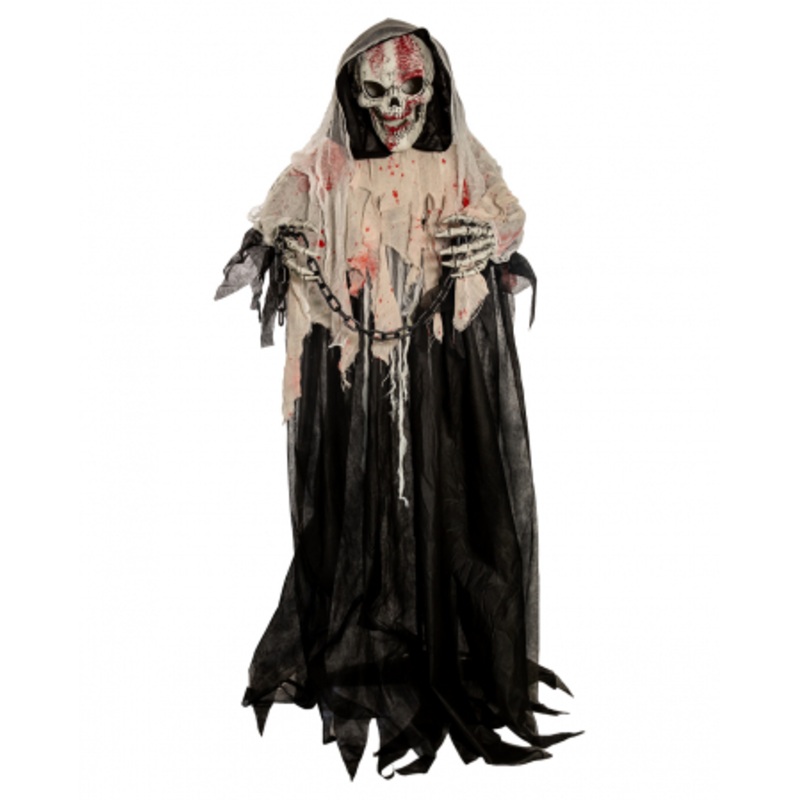 Bloody Ragged Ghost With Movement, Sound & Light Stand Figure 163cm