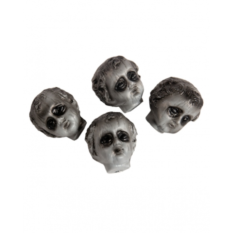 Graveyard Gothic Doll Heads 4 Pcs.