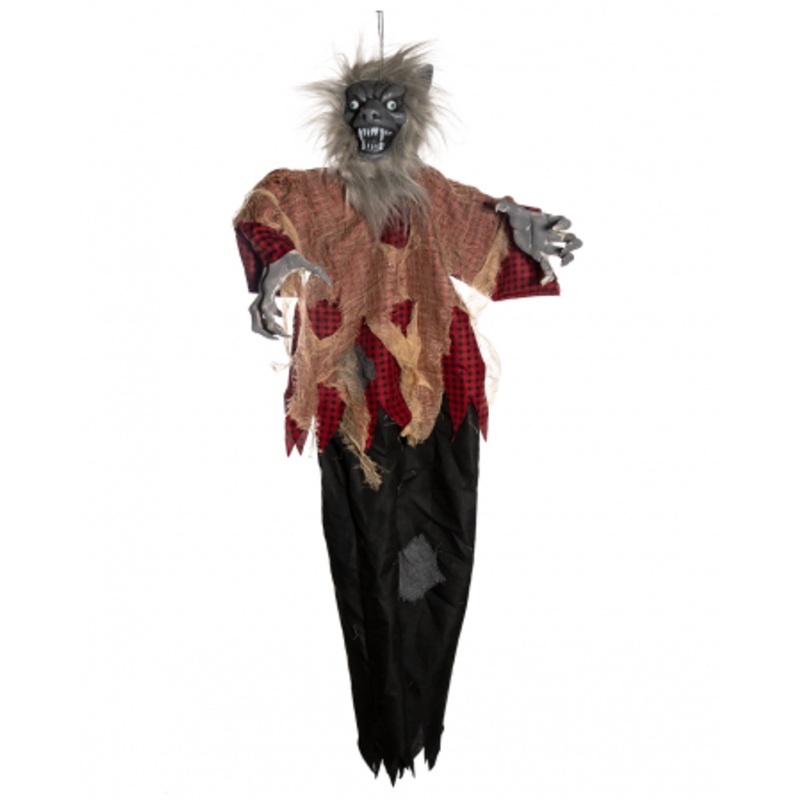 Howling Werewolf With Movement & Light-up Eyes Hanging Figure 120cm
