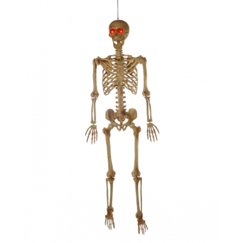 Positionable Skeleton With Glowing Red Eyes 165cm